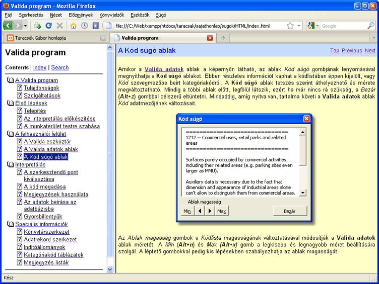 HTML minta megnyitása
